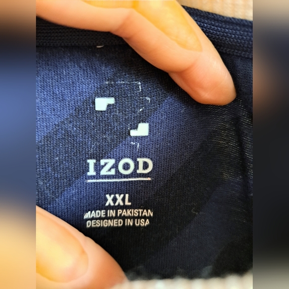 Men's Izod Cream Colored Pull Over Crewneck Sweater - Picture 6 of 12